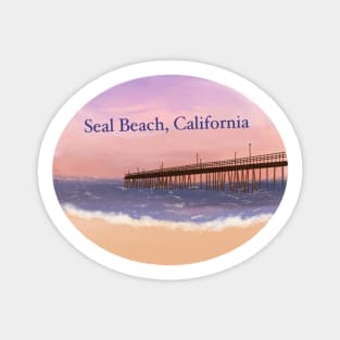 Seal Beach Pier California Sticker